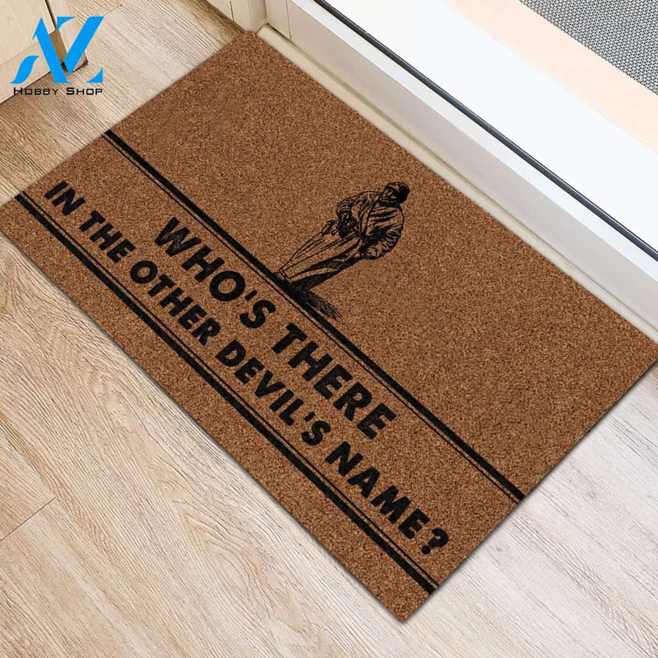 Who's There William Shakespeare Doormat Welcome Mat House Warming Gift Home Decor Gift for Cat Lovers Funny Doormat Gift Idea