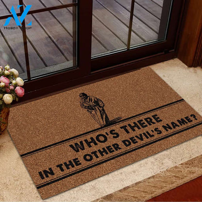 Who's There William Shakespeare Doormat Welcome Mat House Warming Gift Home Decor Gift for Cat Lovers Funny Doormat Gift Idea