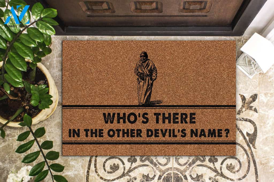 Who's There William Shakespeare Doormat Welcome Mat House Warming Gift Home Decor Gift for Cat Lovers Funny Doormat Gift Idea