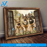 Why hello there German shepherd - Landscape Canvas Prints - Wall Art
