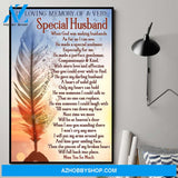widow memorial day In Loving Memory Of A Very Special Husband - Matte Canvas, Gift for you, gift for him, gift for husband, gift for widow memorial day