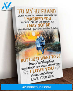 Widow To My Husband I Love You - personalized Matte Canvas, Gift for you, gift for him, gift for husband, valentine gift memorial day
