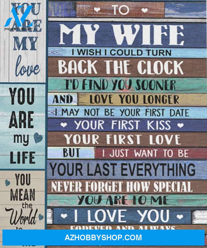 Wife Canvas To My Wife I Wish I Could Turn Husband Canvas Wall Art Full Size