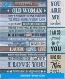 Wife Canvas To My Old Woman Today Is A Good Day Old Man Vintage Blue Canvas Wall Art Full Size