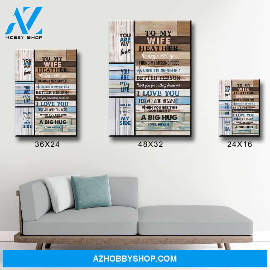 Wife Checks Premium Canvas