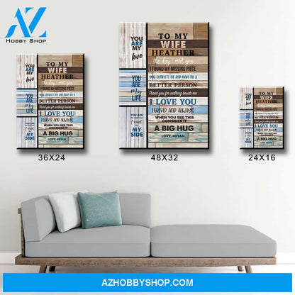 Wife Checks Premium Canvas