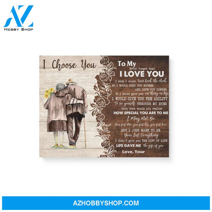 Wife Husband I choose you Matte Canvas (1.25") 14x11 20x16 30x20