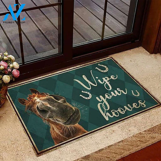 Wife Your Hooves DoormatFunny Horse Face MatAnimal Rug Gift Indoor Furniture