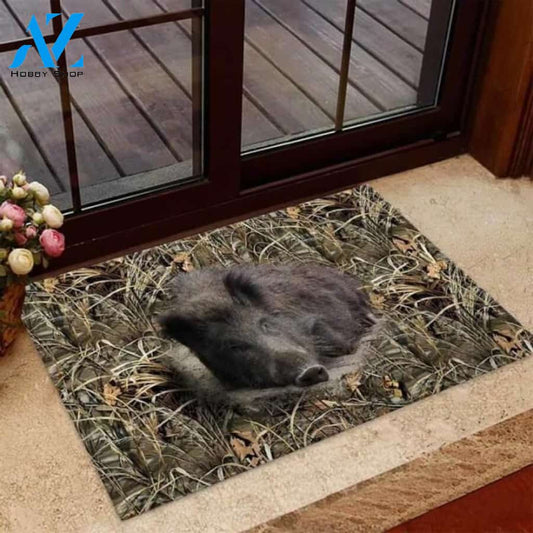 Wild Boar Hunting Indoor And Outdoor Doormat Welcome Mat Housewarming Gift Home Decor Farmhouse Funny Doormat Gift For Hunting Lovers