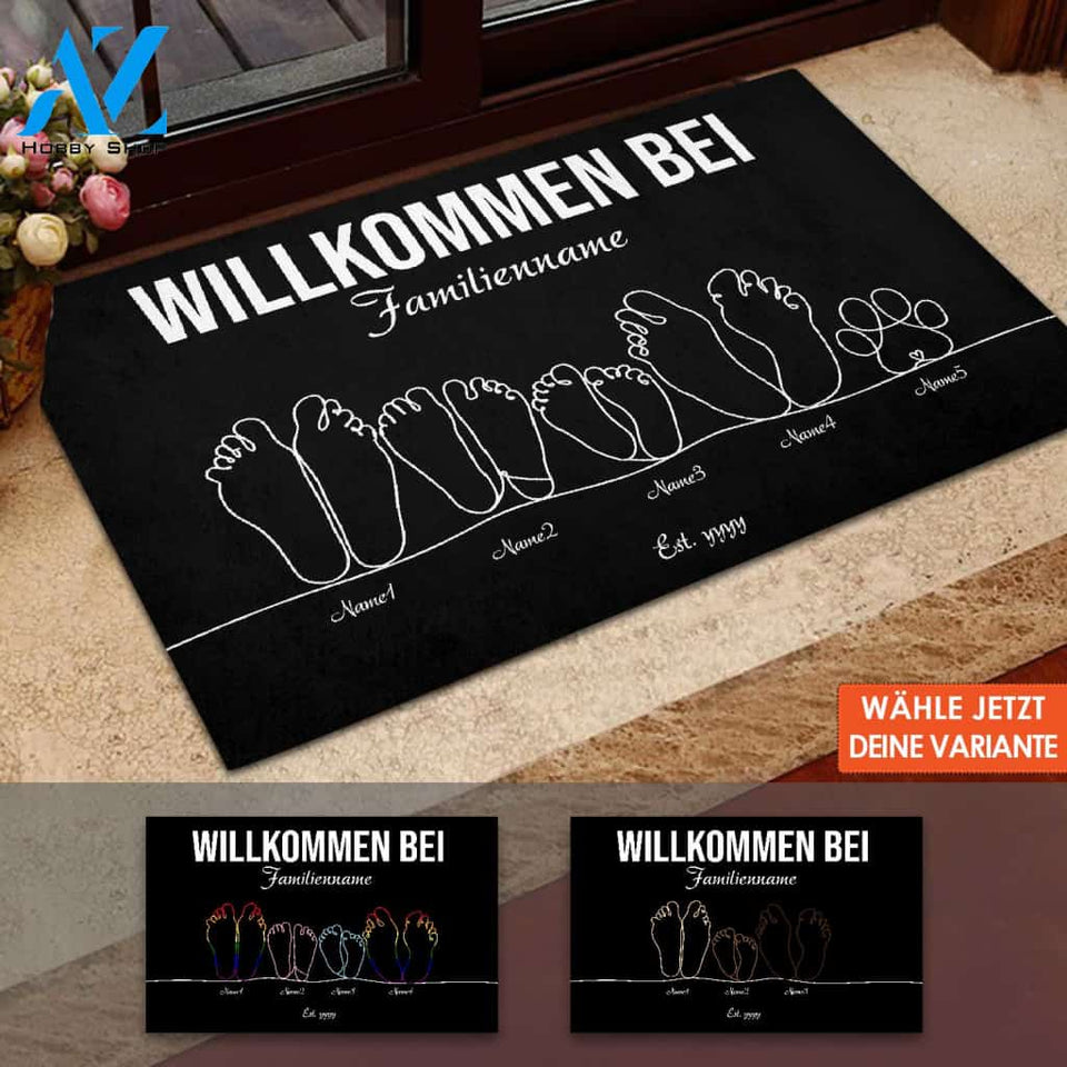 Willkommen Bei Printing Doormat | Welcome Mat | House Warming Gift