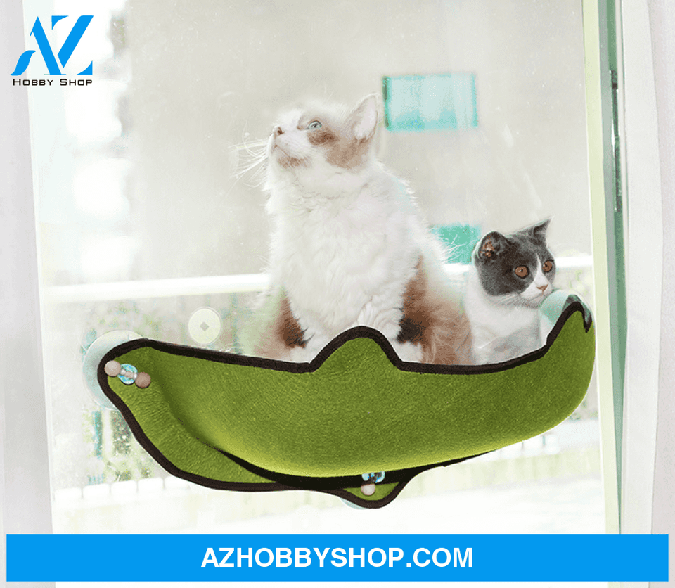 Window Sill Cat Hammock Green