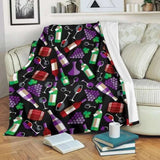 Wine Fleece Blanket Throw Blanket