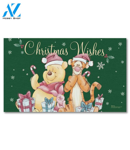 Winnie the Pooh Christmas Wishes Doormat - 18" x 30"