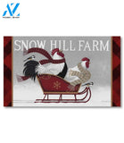 Winter Chicken Sled Doormat - 18" x 30"