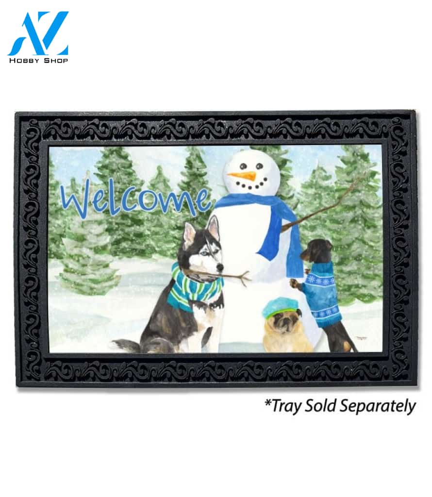 Winter Dogs Welcome Doormat - 18" x 30"