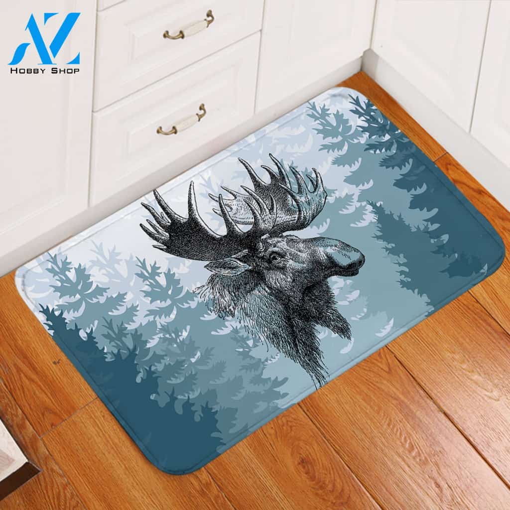 Winter Elf Forest Door Mat