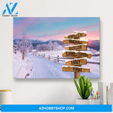 Winter Farm Multi-Names Premium Canvas