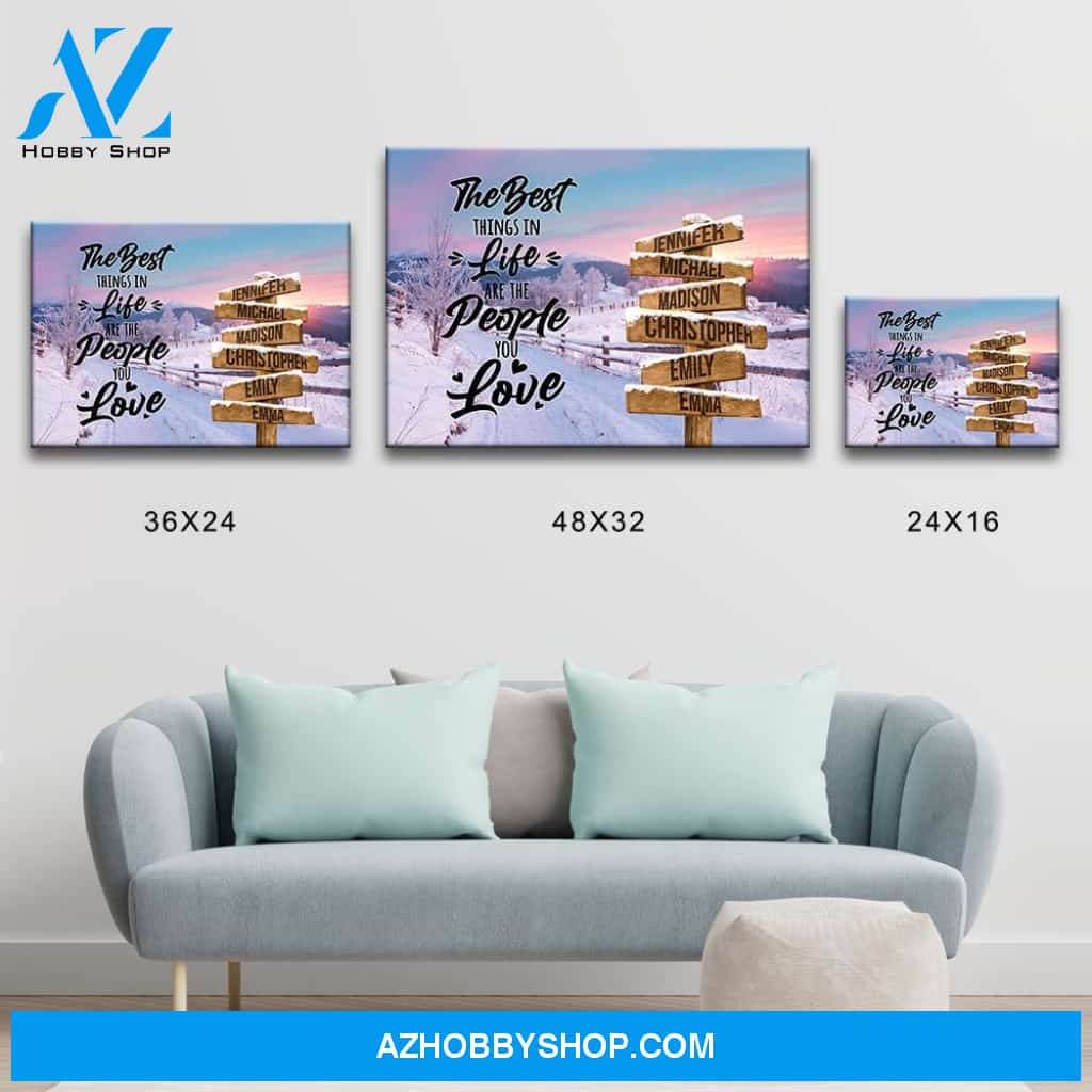 Winter Farm Saying 3 Multi-Names Premium Canvas