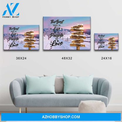 Winter Farm Saying 3 Multi-Names Premium Canvas