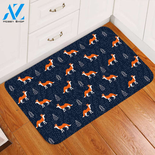 Winter Fox Door Mat