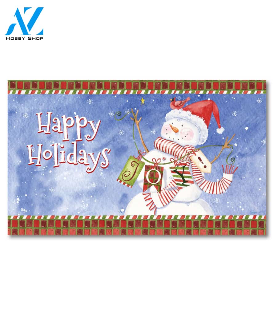Winter Joy Snowman Doormat - 18" x 30"