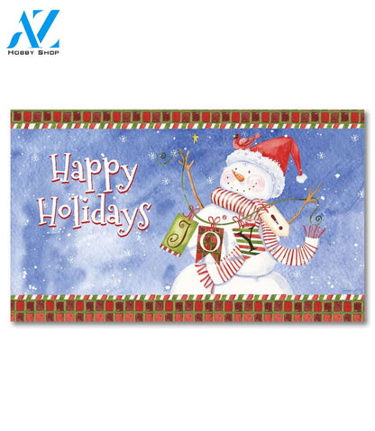 Winter Joy Snowman Doormat - 18" x 30"