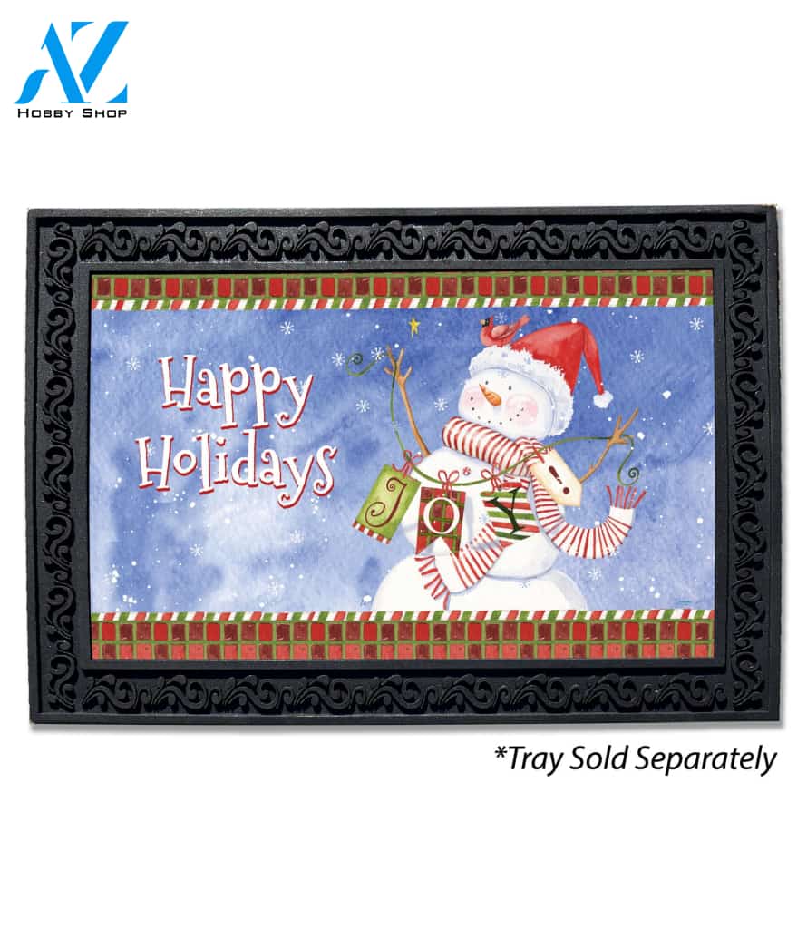 Winter Joy Snowman Doormat - 18" x 30"