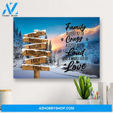 Winter Mountain Saying 2 Multi-Names Premium Canvas