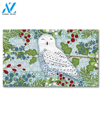 Winter Owl - Doormat - 18" x 30"