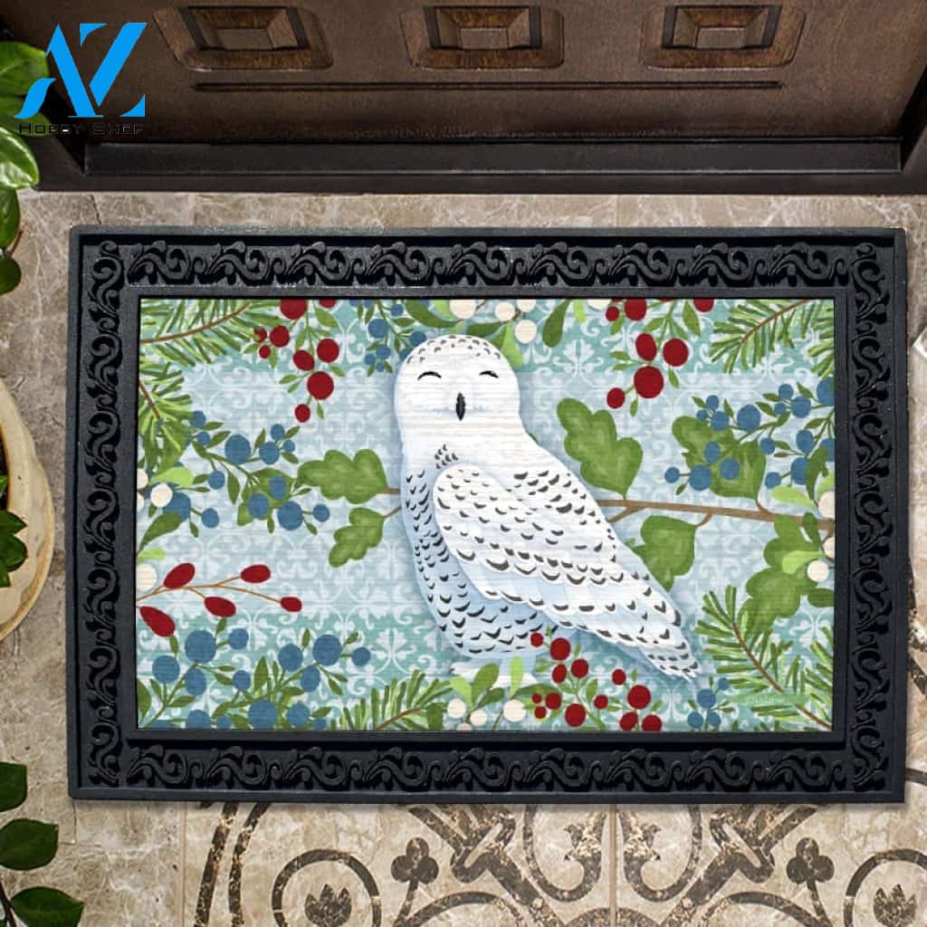 Winter Owl - Doormat - 18" x 30"