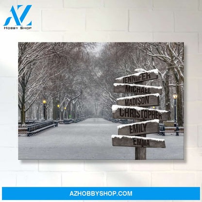 Winter Path Multi-Names Premium Canvas