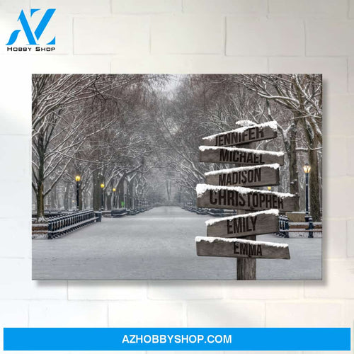 Winter Path Multi-Names Premium Canvas