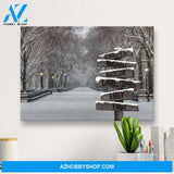 Winter Path Multi-Names Premium Canvas