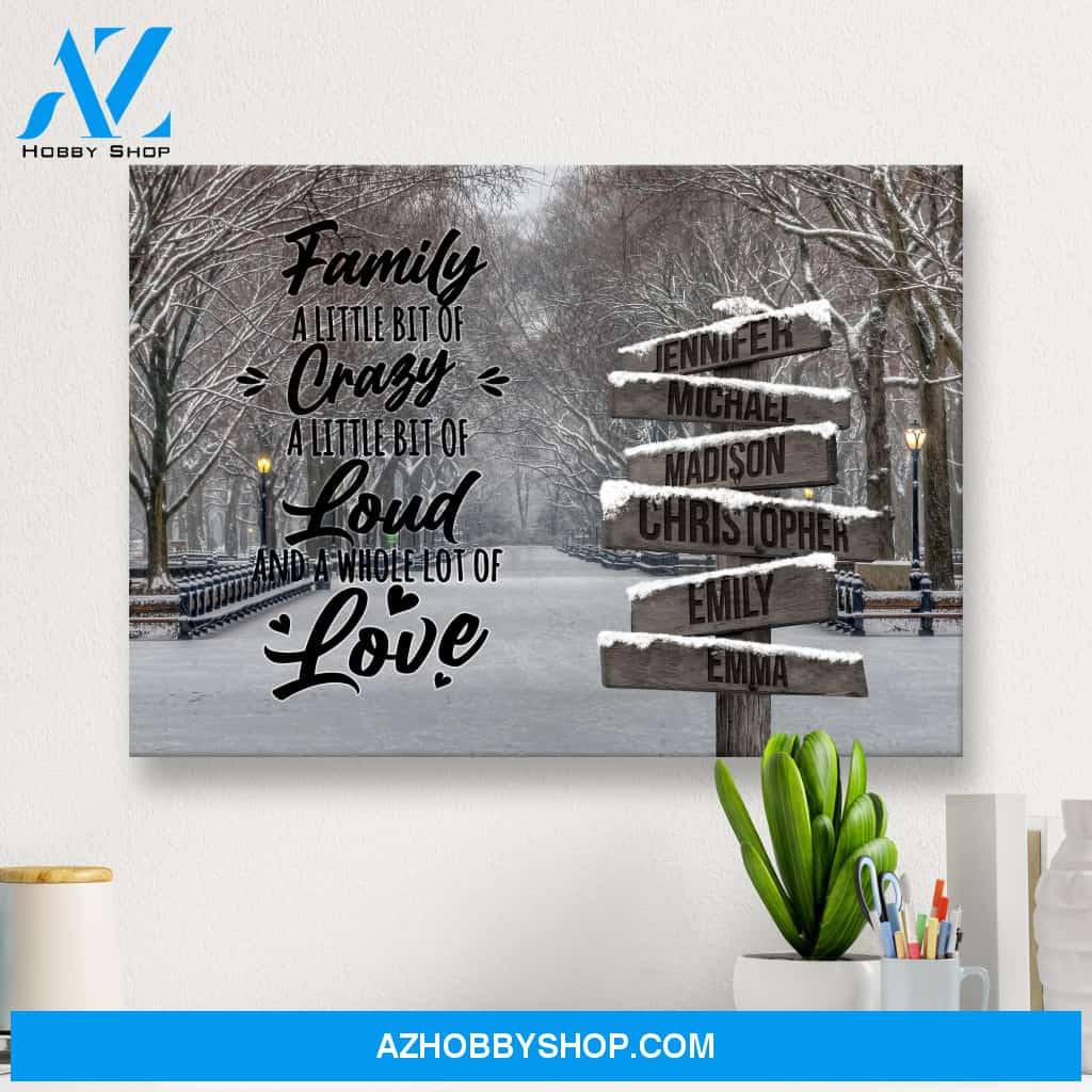 Winter Path Saying 2 Multi-Names Premium Canvas