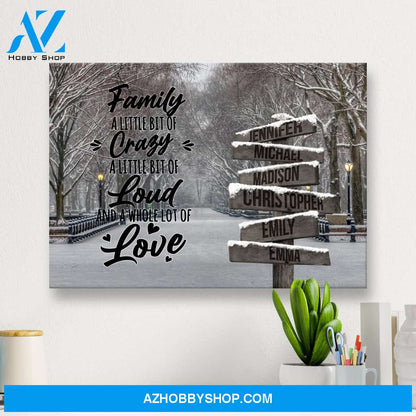 Winter Path Saying 2 Multi-Names Premium Canvas