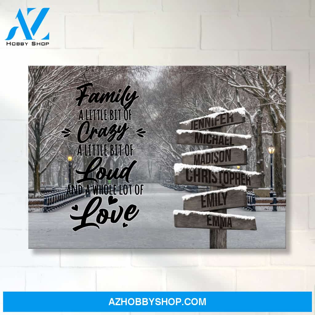 Winter Path Saying 2 Multi-Names Premium Canvas
