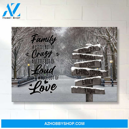 Winter Path Saying 2 Multi-Names Premium Canvas
