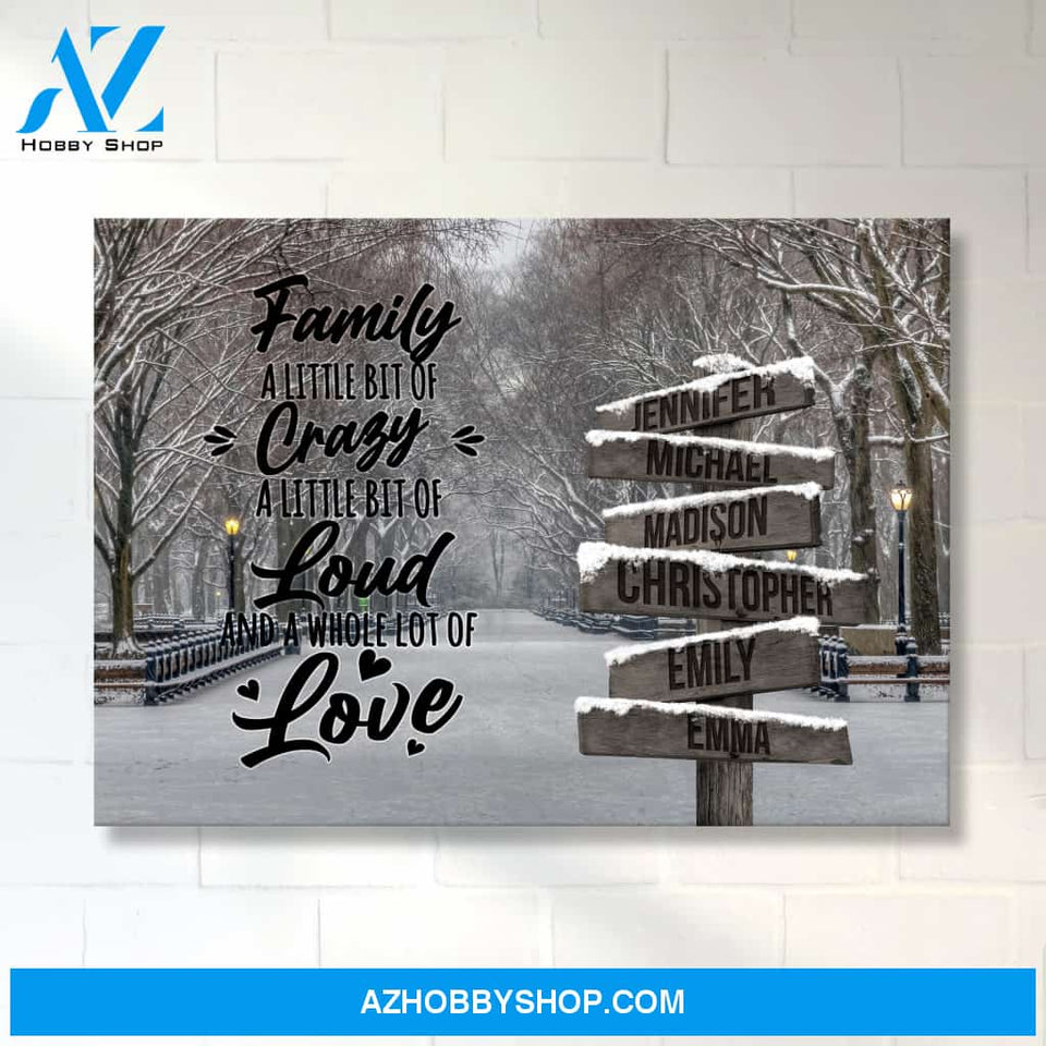 Winter Path Saying 2 Multi-Names Premium Canvas