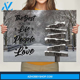 Winter Path Saying 3 Multi-Names Premium Canvas