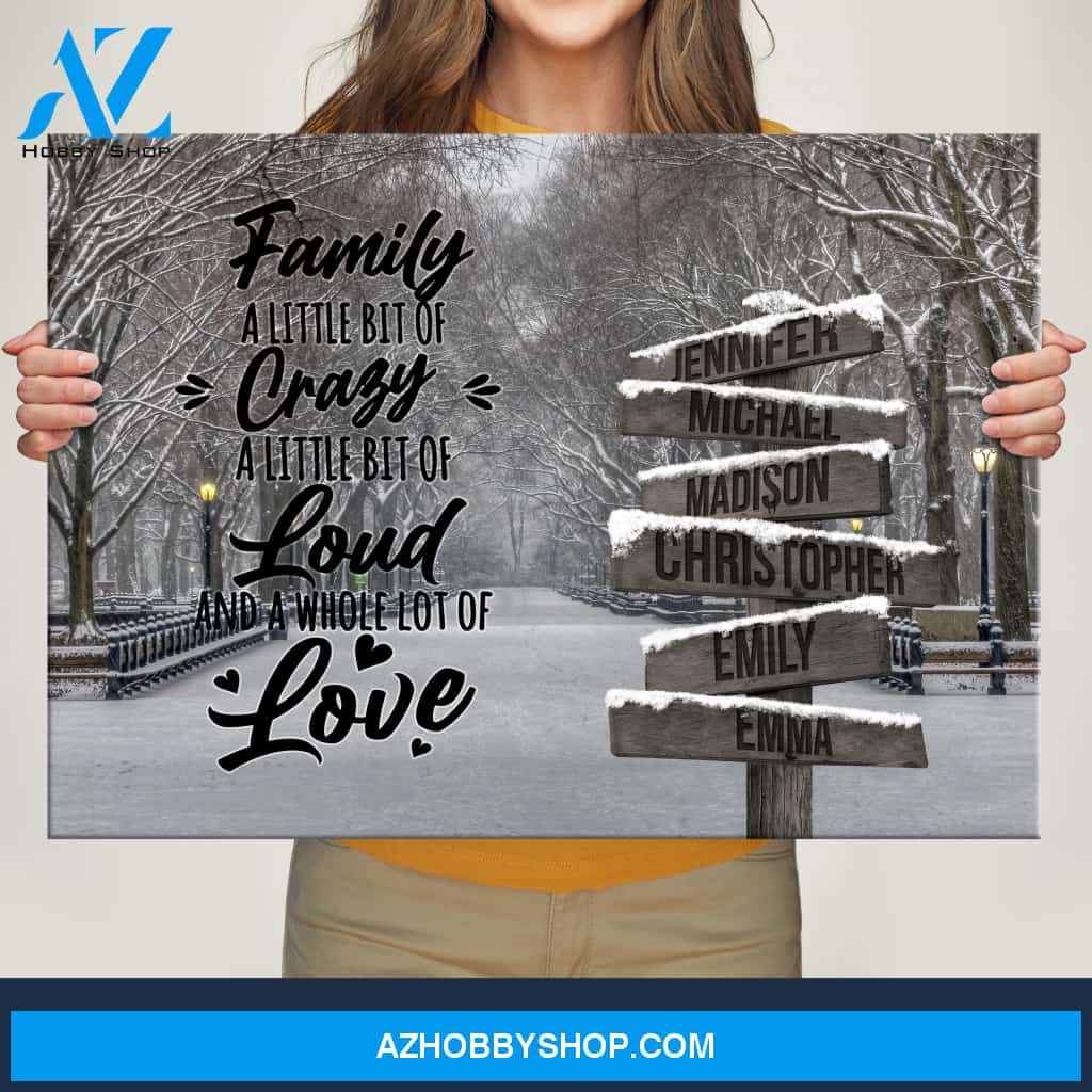Winter Path Saying 2 Multi-Names Premium Canvas