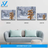 Winter Road 2 Multi-Names Premium Canvas