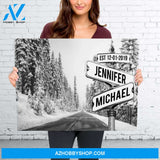Winter Road Names Premium Canvas