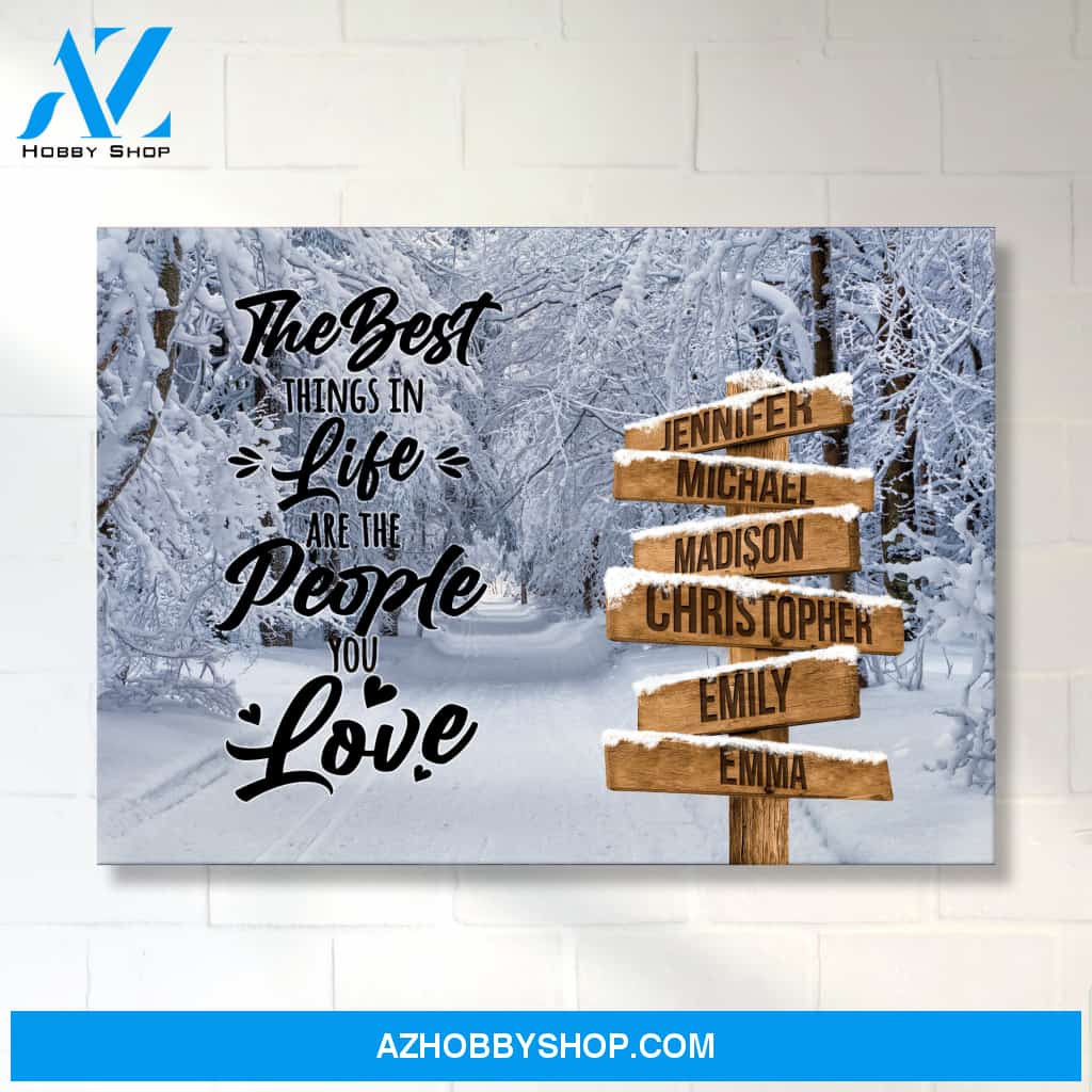 Winter Road 2 Saying 3 Multi-Names Premium Canvas
