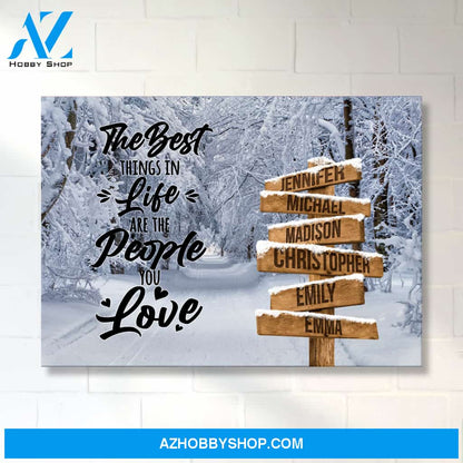 Winter Road 2 Saying 3 Multi-Names Premium Canvas