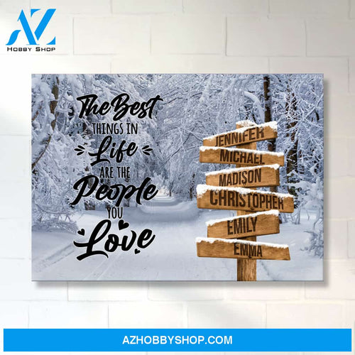 Winter Road 2 Saying 3 Multi-Names Premium Canvas