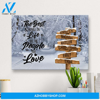 Winter Road 2 Saying 3 Multi-Names Premium Canvas