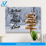 Winter Road 2 Saying 3 Multi-Names Premium Canvas
