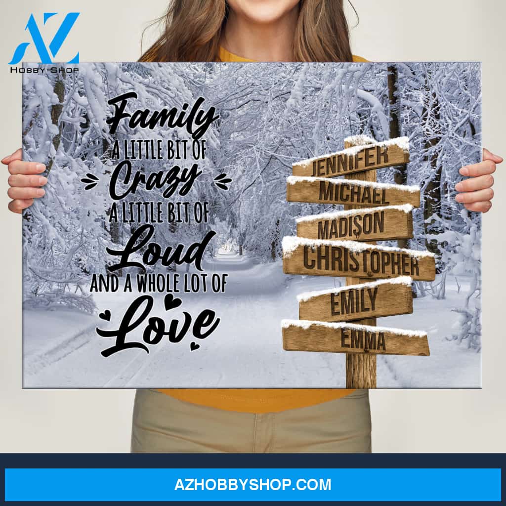 Winter Road 2 Saying 2 Multi-Names Premium Canvas
