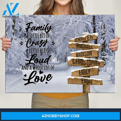 Winter Road 2 Saying 2 Multi-Names Premium Canvas