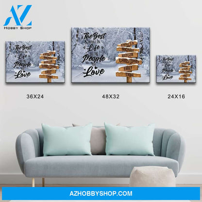 Winter Road 2 Saying 3 Multi-Names Premium Canvas